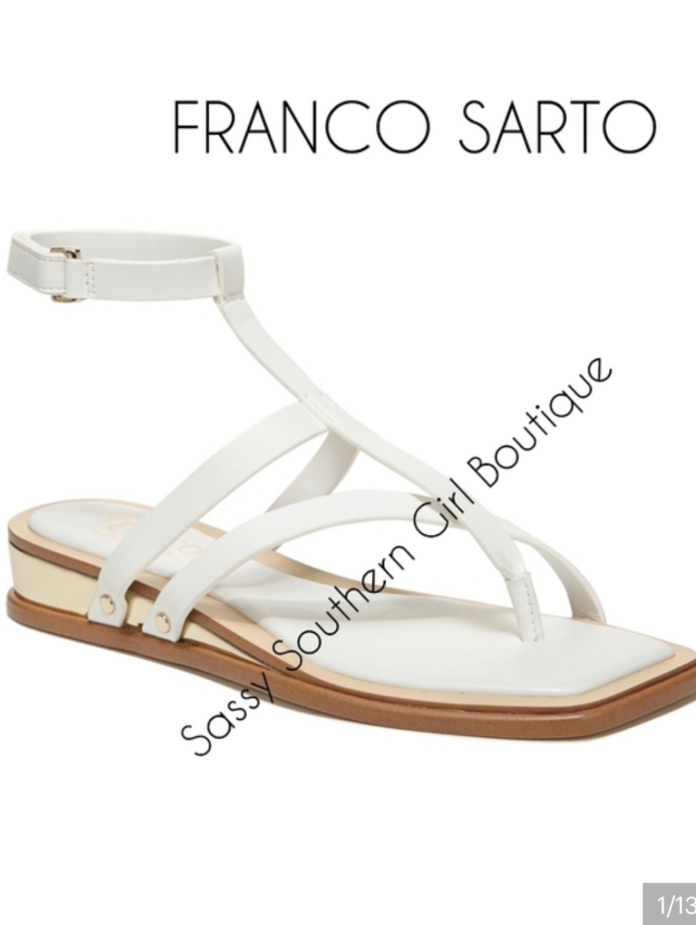 ⭐🆕Franco Sarto white sandals